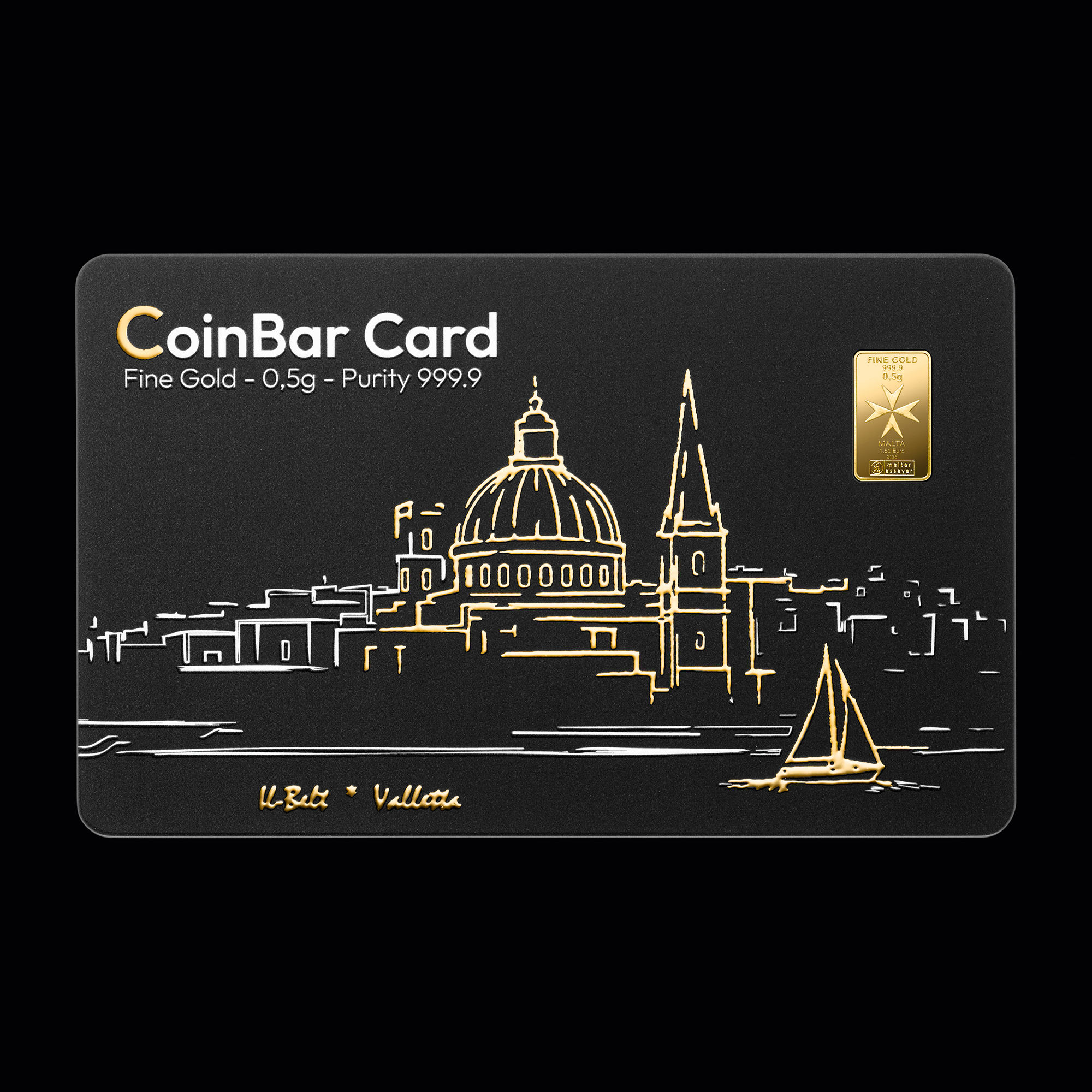 Coinbar-kaart 0,5 g kuld